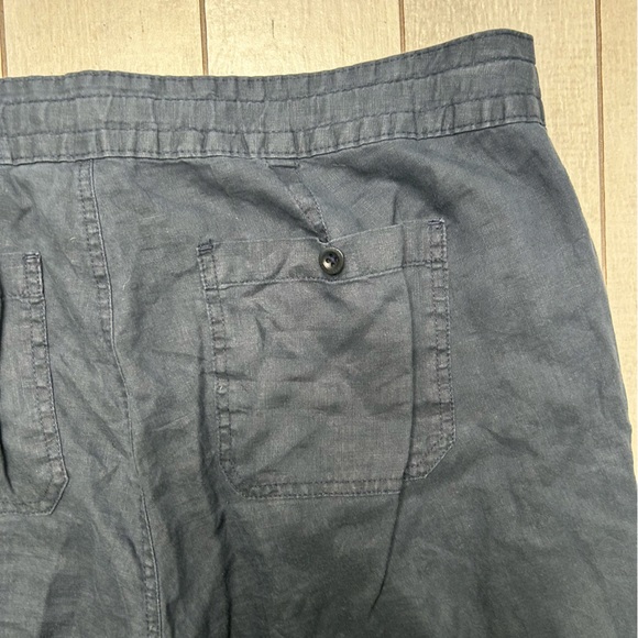 Lauren Ralph Lauren Black Label 100% Linen Pants Women’s Blue Wide Leg Career - Picture 6 of 8